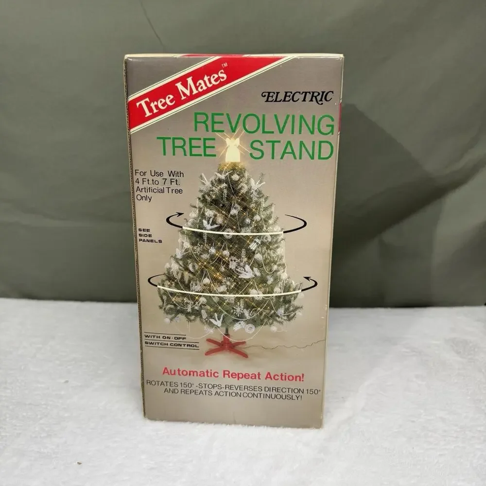 Vintage NEW OLD STOCK Revolving Artificial Christmas Tree Stand TREE MATES